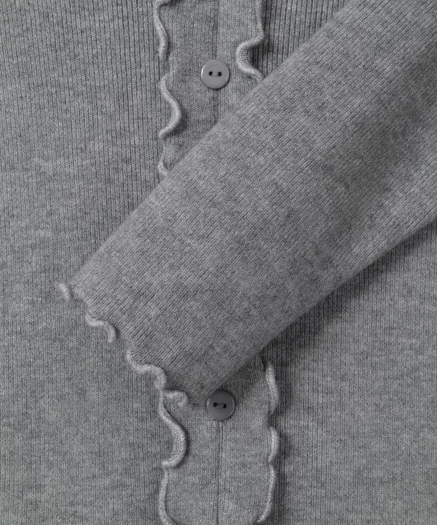 BASIKA Slim Ruffle Knit (Gray)
