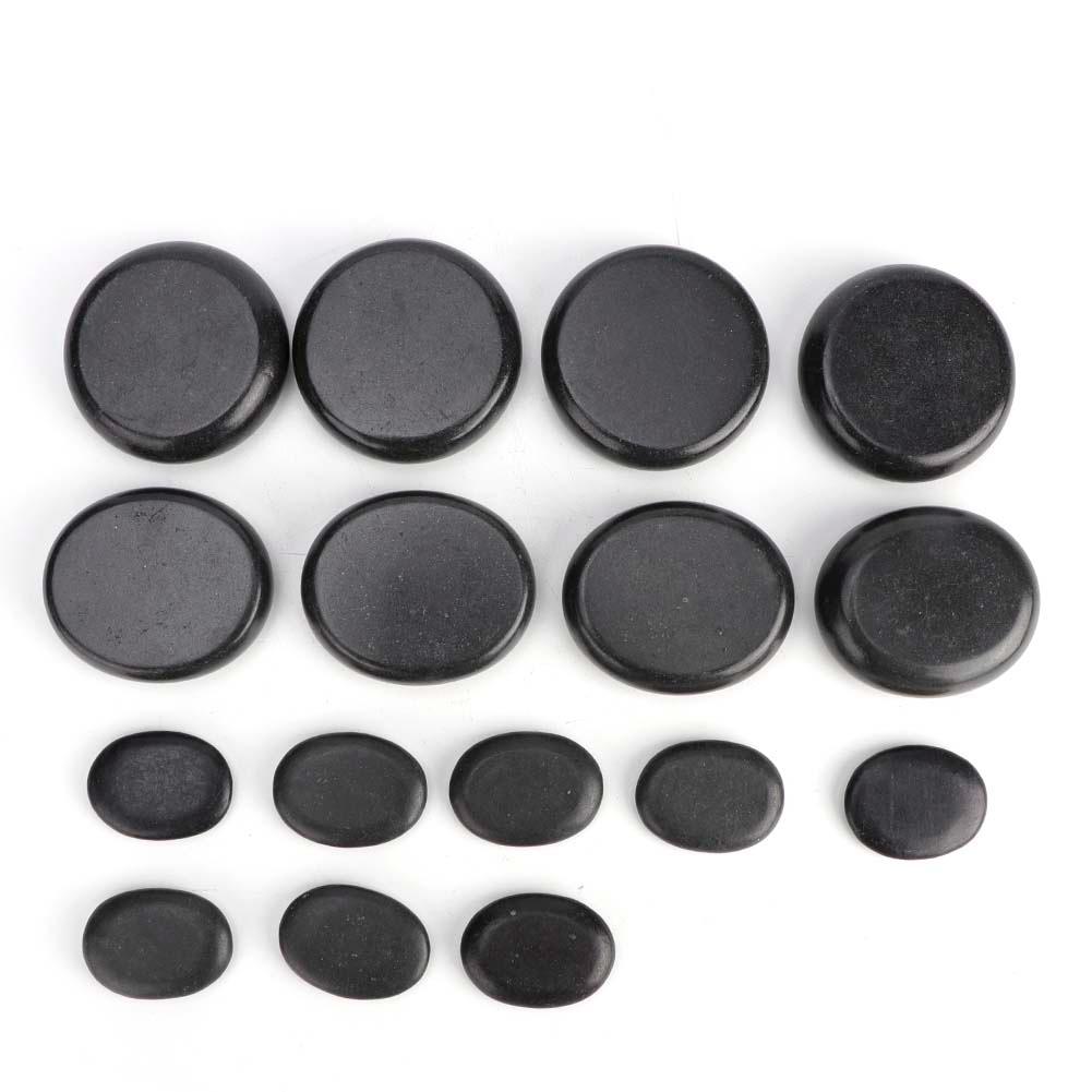 16pcs/set Hot Spa Massage Stone Set Heated Basalt Body Massage Rock Kit