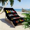 Custom Name Pac-Man Print Beach Towel, Large Soft Quick Dry Towel for Beach Camping Swimming -HE79