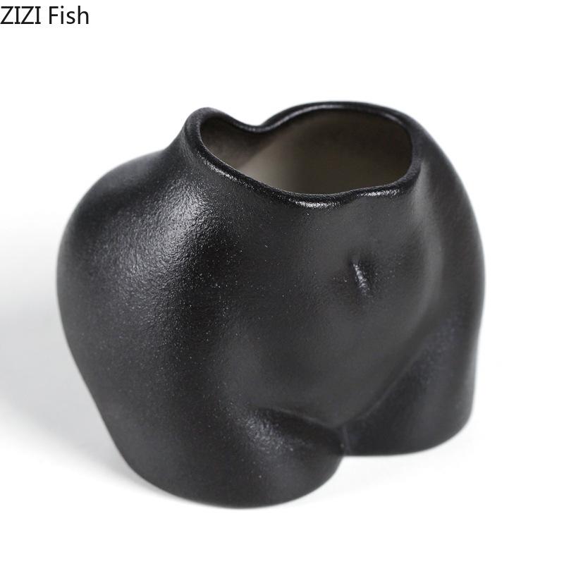 Human Body Art Buttock Candle Holder Ceramic Candlestick Desk Decoration Wax Melt Burner Aroma Diffuser Home Aroma Container