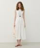 City Breeze Jersey Color Block Sleeveless Long Dress_White