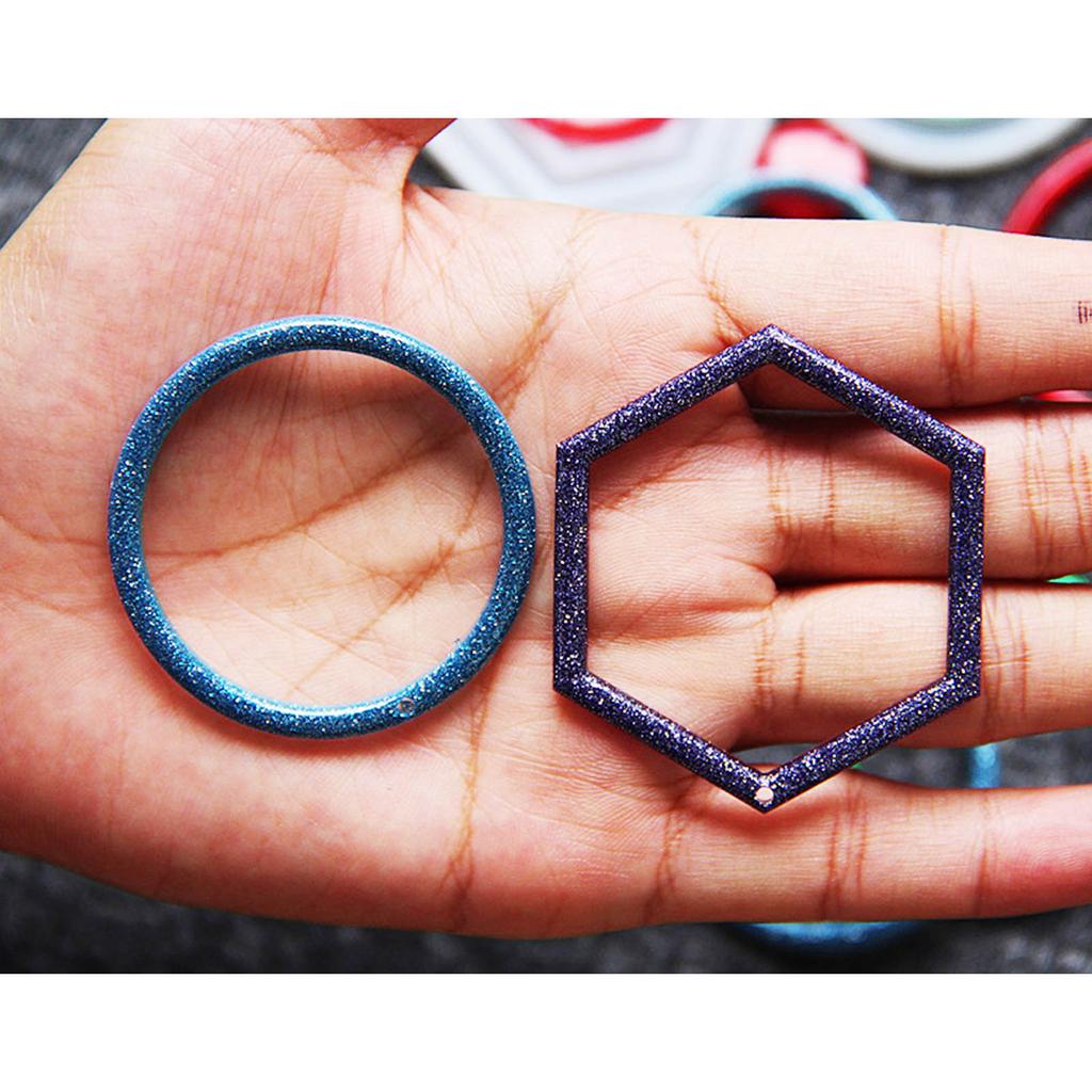 Kolczyki okrągłe w wielu rozmiarach Forma z żywicy epoksydowej Geometryczne wiszące kolczyki Silikonowa forma Rękodzieło DIY Formy do zawieszek biżuteryjnych