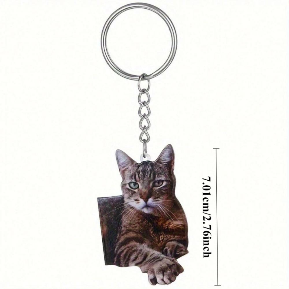 

Персонализированный брелок с фотографией питомца - индивидуальный акриловый брелок с фотографией вашей собаки или кошки, подарок на выпускной, персонализация имени, подарок на выпускной 2.76 inches прозрачный