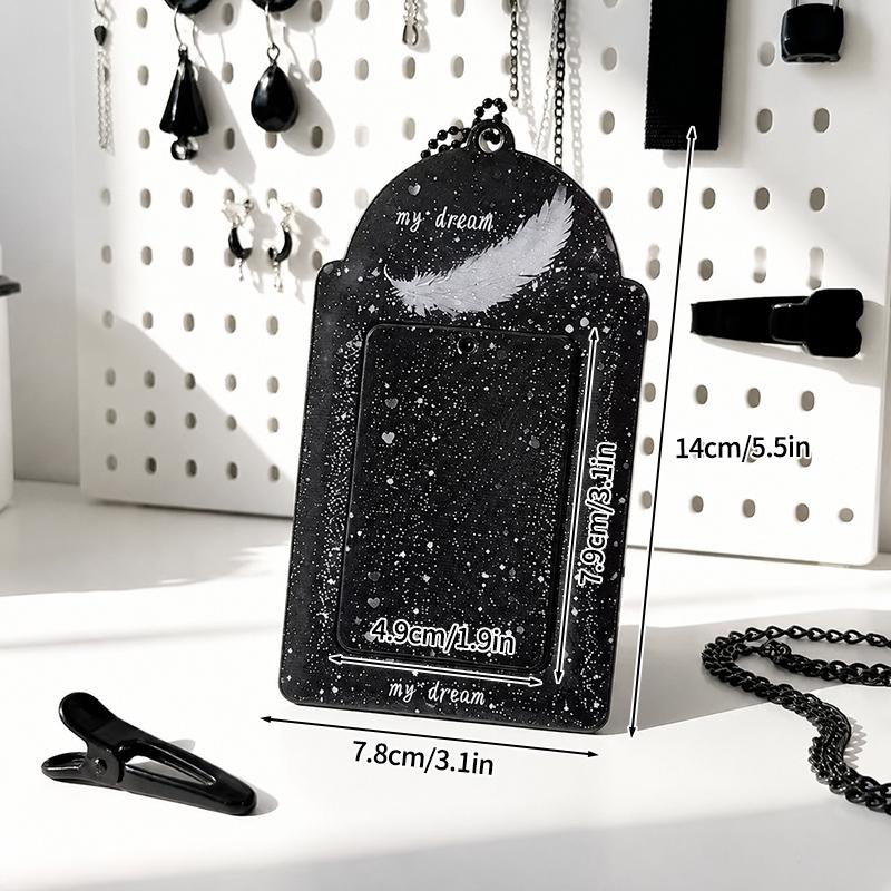 Portafoto Kpop Portachiavi da Appendere per Borsa Portacarte INS Custodie Protettive per Foto Raccoglitore per Fotocard di Idol