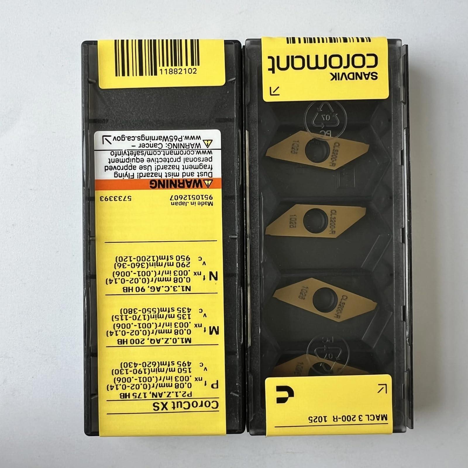 

Original Sandvik / MACL3200-R 1025 / CNC lathe carbide blade 10 Pcs