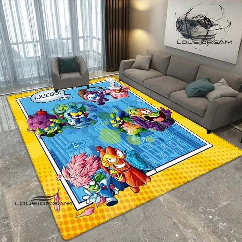 Cute cartoon Super Zings printed carpet Non -slip carpet Yoga mat door mat photography props kitchen mat area rug birthday gift