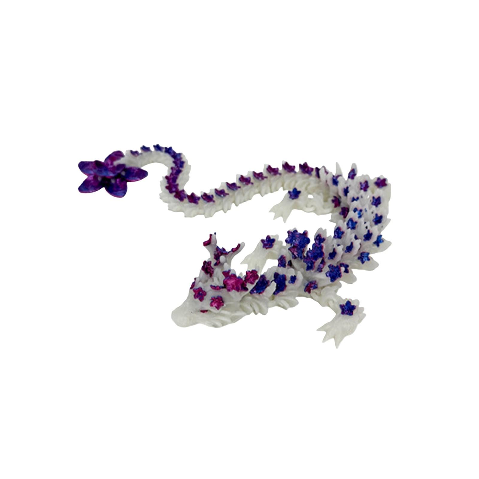 

3D-печатный дракон, подходит для игрушек для детей с синдромом дефицита внимания и гиперактивности One Size фиолетовый