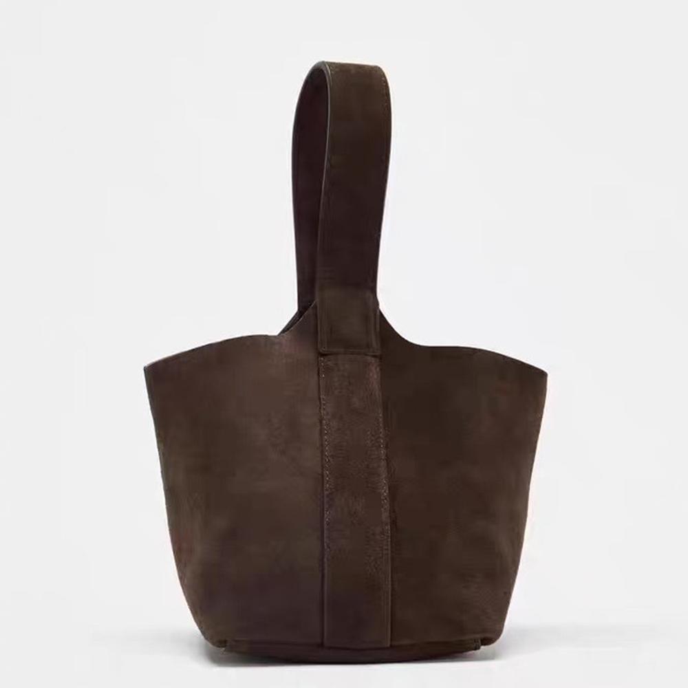 

Retro Suede Women s Handbags Fashion Designer Bucket Bags for Women Shoulder Bag Quilted Wrist Women Bag Shopper Tote Purses