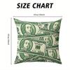 Greenback Flood square Jacquard Pillow Cover for Sofa Office Waist Cushion Cover Home Decorative Pillowcase