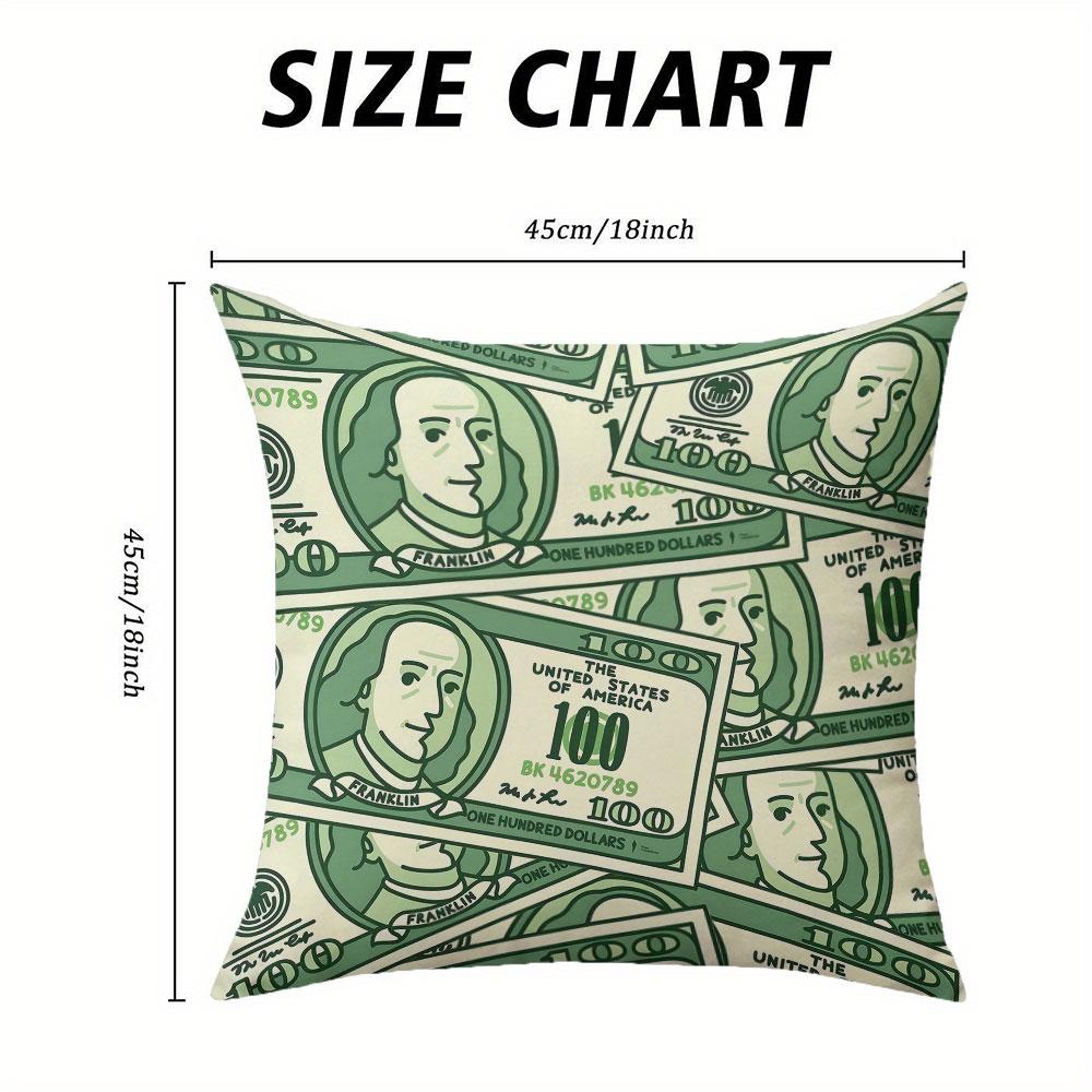 Greenback Flood square Jacquard Pillow Cover for Sofa Office Waist Cushion Cover Home Decorative Pillowcase