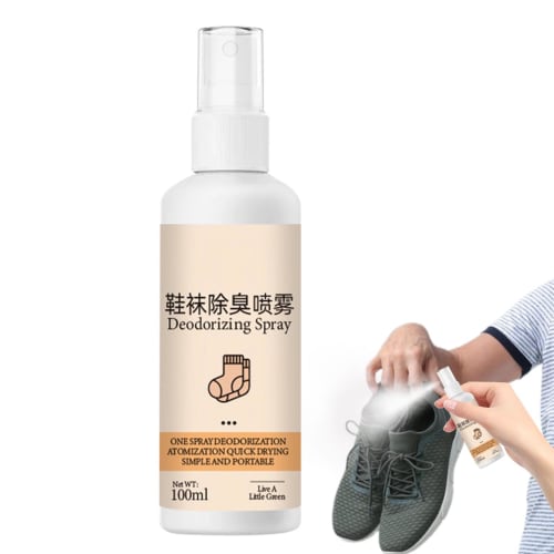 Foot Spray for Eliminating Foot Odors and Shoe Odors | Natural Multi-Purpose Shoe Spray with Ionic Silver, 100ml, Shoe Freshener for All Types of Foot