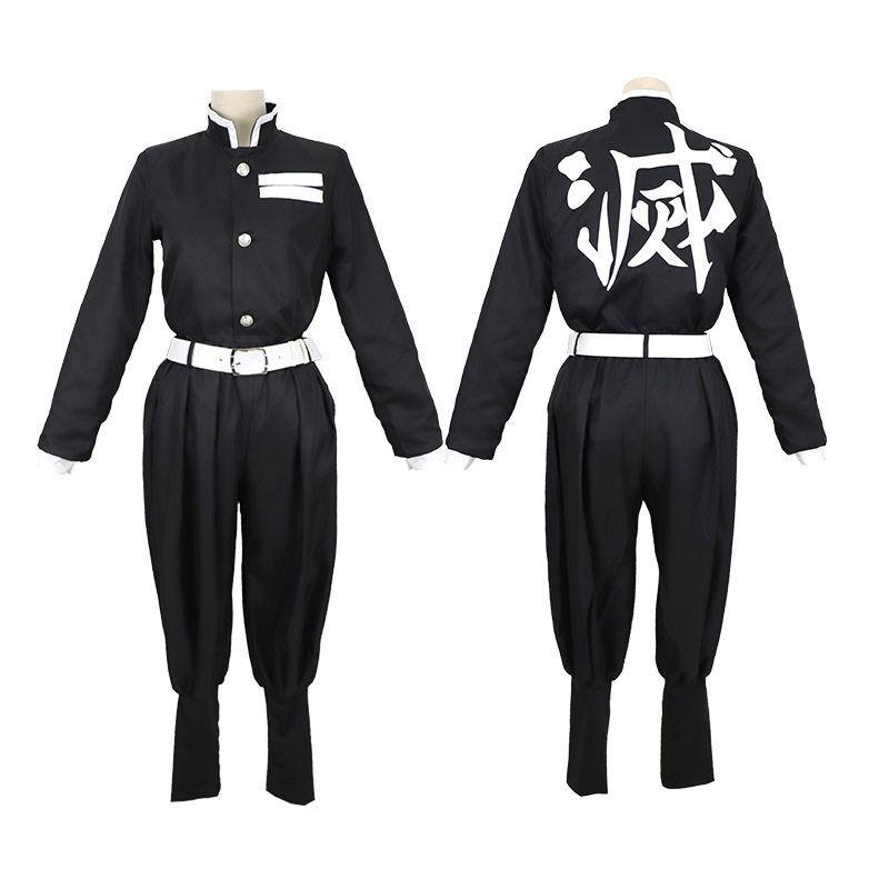 

Demon Slayer Cosplay Haori Inosuke Hashibira, Tanjiro Kamado, Zenitsu Agatsuma, Giyu Tomioka Team Uniform Silver Suit S