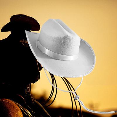 Kovbojský klobouk Tvarovatelný široký okraj Univerzální westernový tvar Vintage ochranný pásek proti slunci