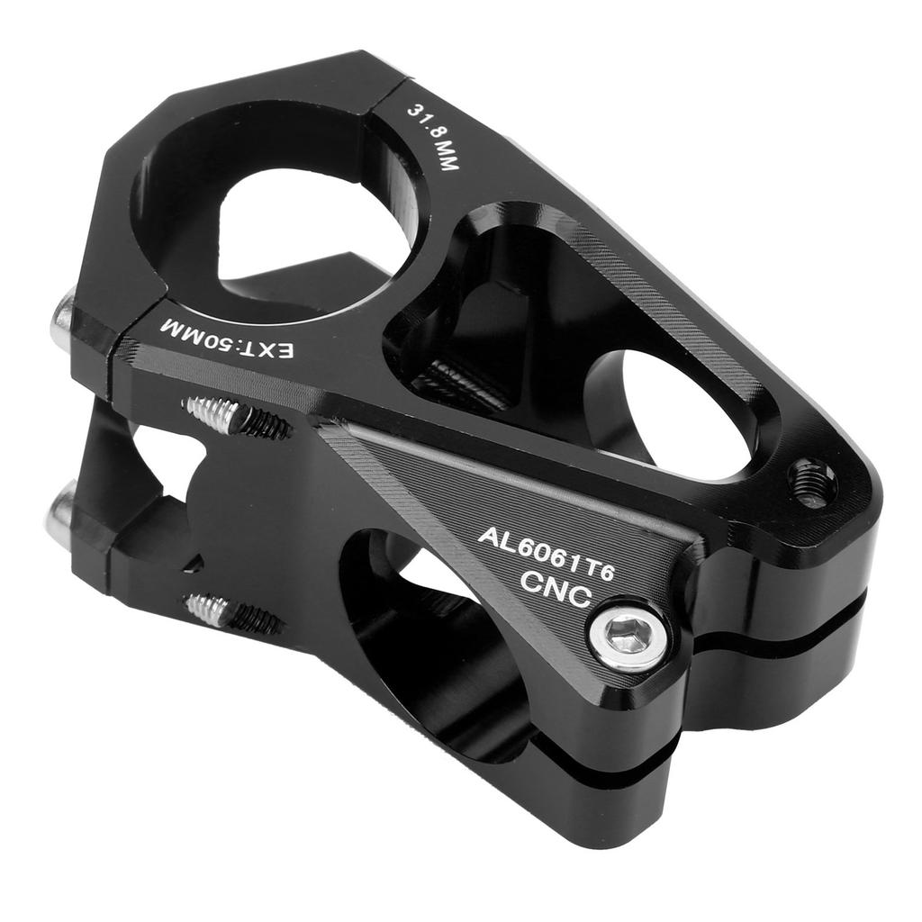 WAKE Bicycle Stem 31.8mm 50mm Mountain Bike Aluminum Alloy Short Handlebar Stem for Road BikeBlack