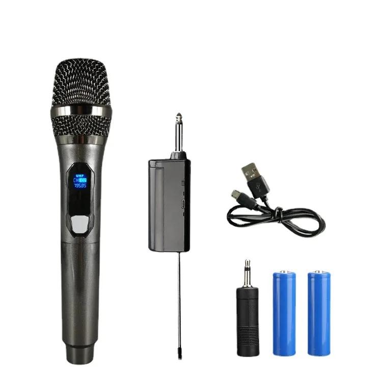 

Беспроводной микрофон для караоке-вечеринки, домашней встречи, церковного школьного шоу с перезаряжаемым литиевым аккумулятором, микрофонным телефоном