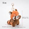 With Keyring Red Panda Keychain Plush Stuffed Doll Charm Raccoon Plush Pendant  Backpack Decoration