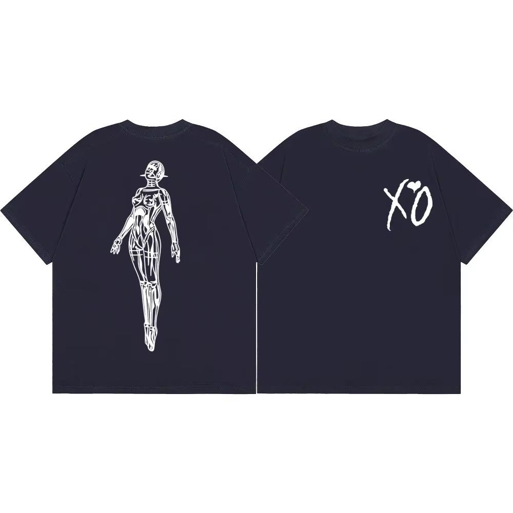 Rapper The Weeknd Merch T-shirt Men Women Fashion Hip Hop Short Sleeves Oversized Streetwear Y2k High Quality Female Male Clothing