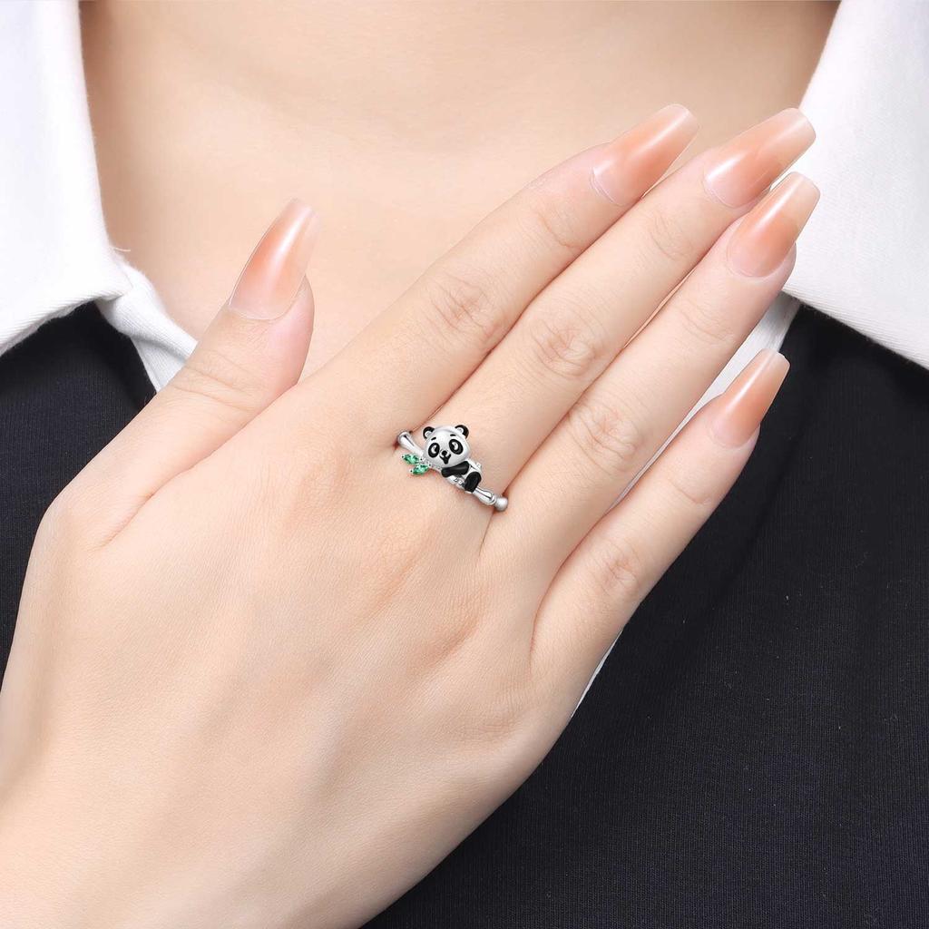 Copper Original Forever Eternal Panda Ring Women'S Anniversary Present Engagement Rings Ideal For Women Mens Jewelry