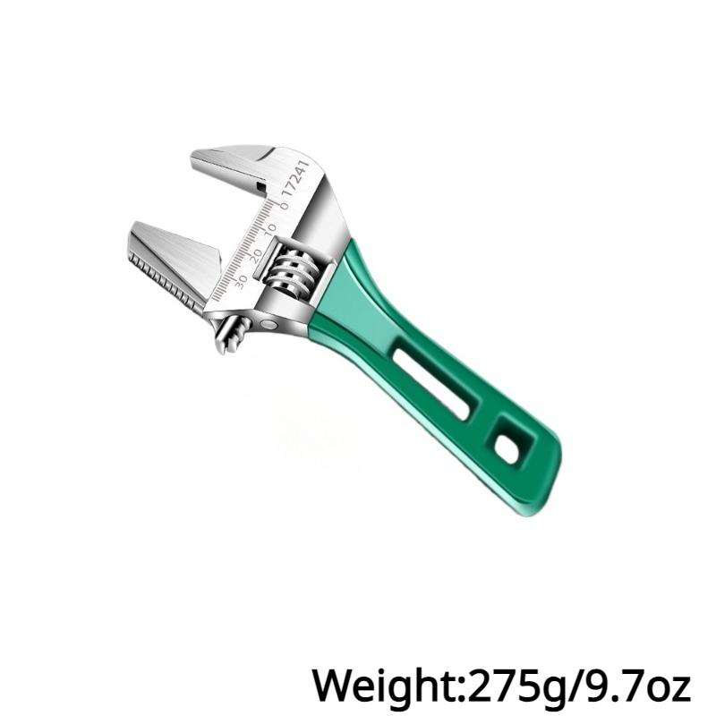 6/8 Inch Adjustable Wrench Mini Monkey Short Handle Spanner Material Laser Scale Rubber Wrapped Key
