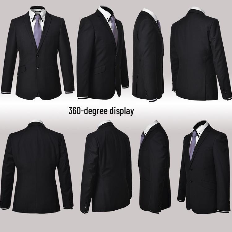 Erkek Kore İnce Kesim Takım Elbise - Sonbahar Kış İş Profesyonel Giyim