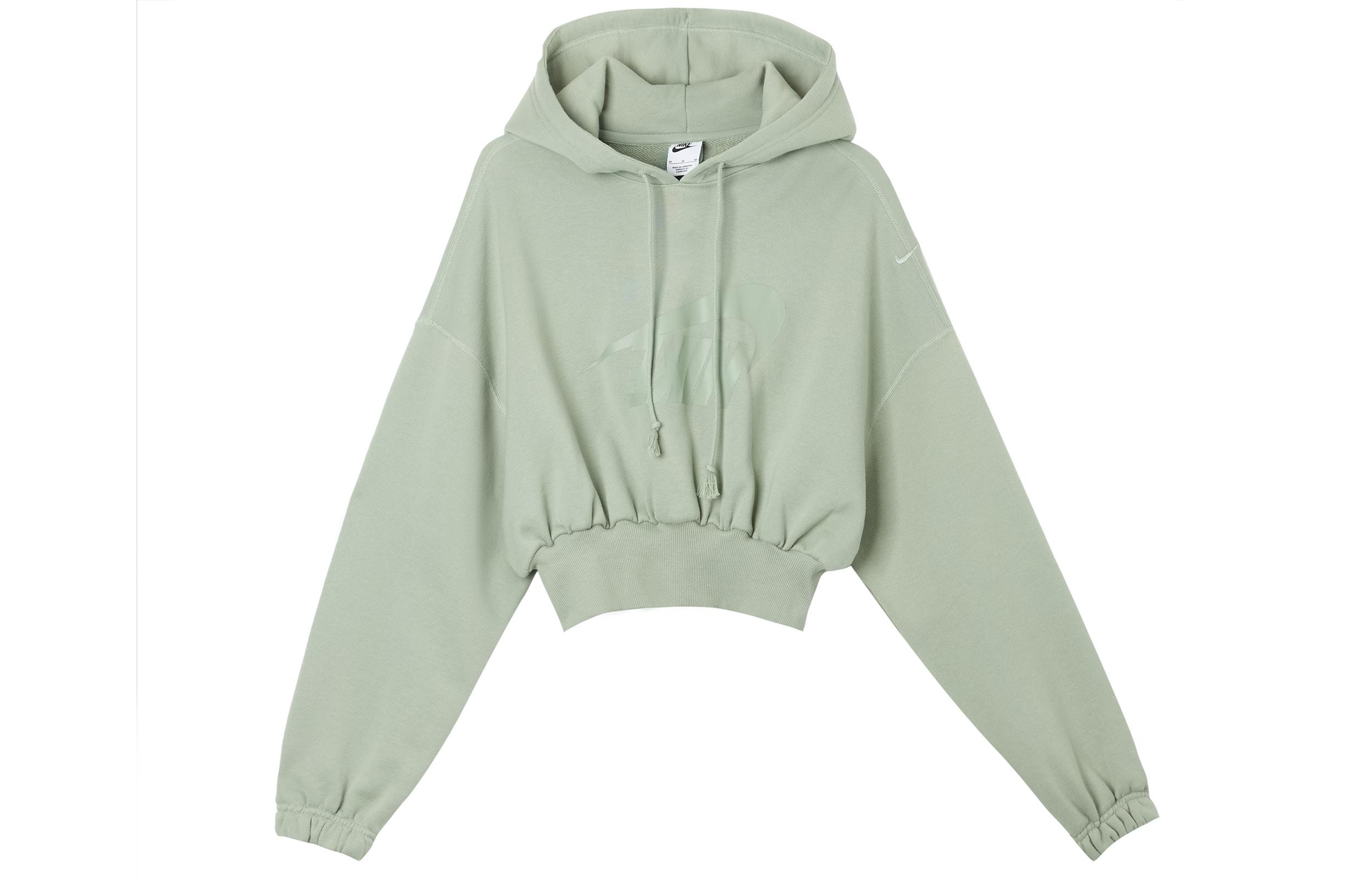 Nike Sportswear Women s Oversized Cropped French Terry Pullover Hoodie FV7778-370 L