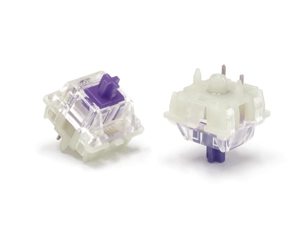 FILCO CHERRY MX2A RGB FILCO Clear Housing 5-Pin Switches, Purple, 70-Pack, Packaging, (for RGB), FKSW70CH/MPU-R