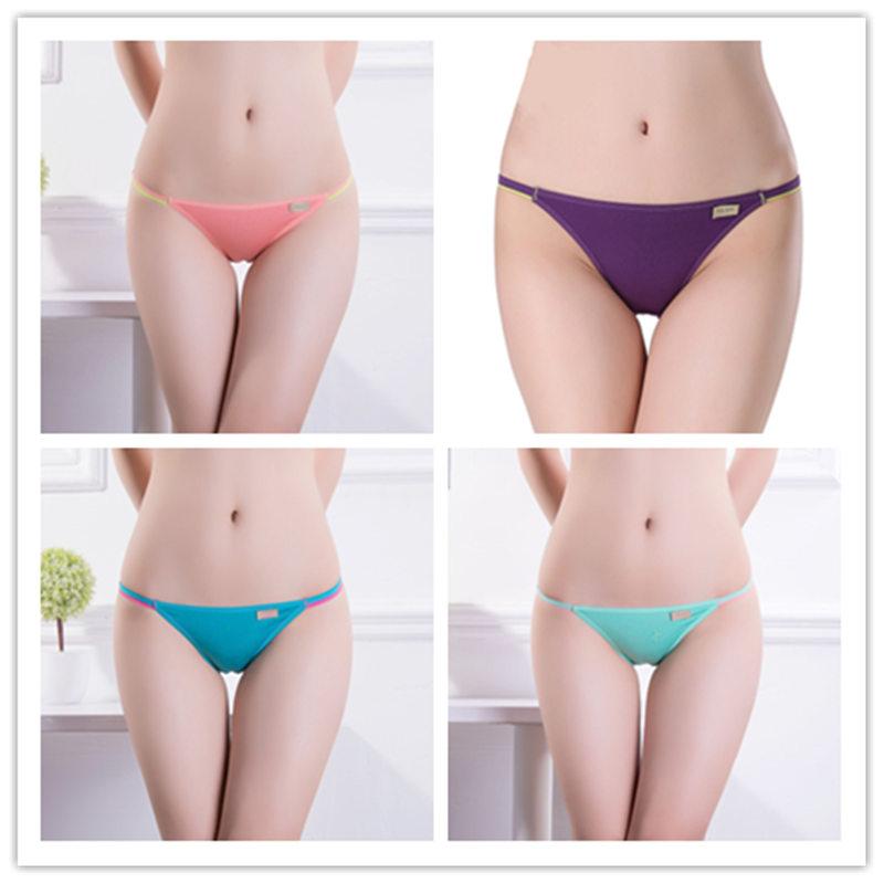 

Женское сексуальное нижнее белье стринги трусики с низкой посадкой бесшовные брифы женский бикини мягкое хлопковое нижнее белье 4 шт./компл. XL&4pcs