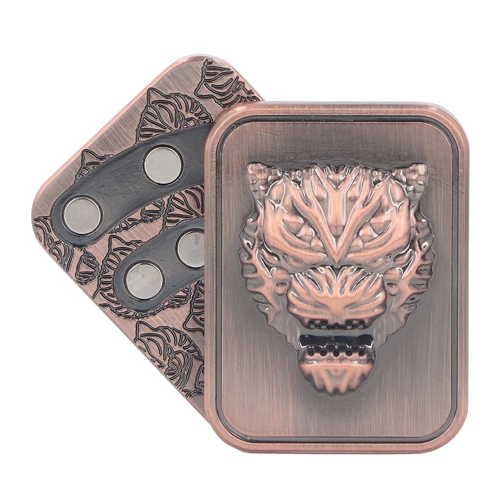 Metal Push Slider Magnetic Skull Portable Engraved Click Stress Relief Fidget Slider Toy for Office