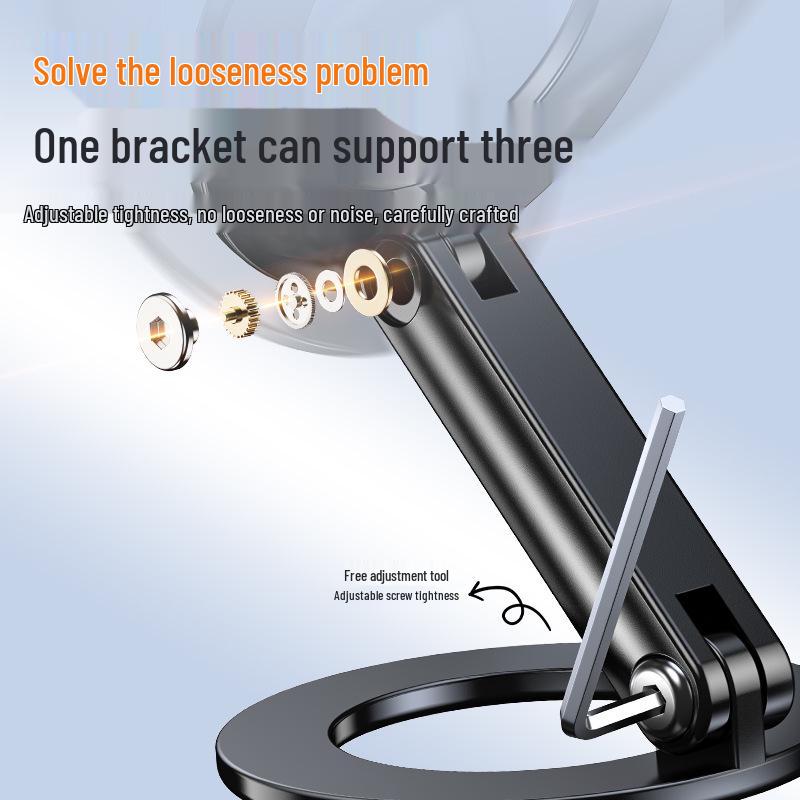 Dual-Sided Magnetic MagSafe Phone Stand: Strong & Versatile for Desk, Gym, Car, or Wall.