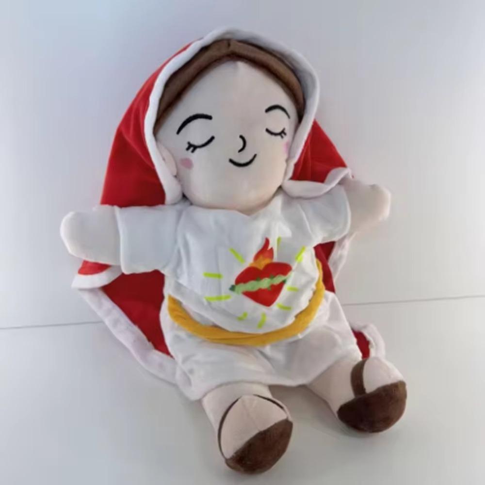 Lighting Music Maria Plush Toy Soft Pillow Maria Breathing Doll Christmas Gifts