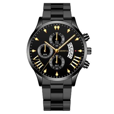 Fashion Calendar Three-Eyed Men's Watch Men's Watch Steel Belt Quartz Watch