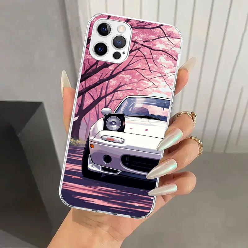 JDM Car MX5 Cute Phone Case for Iphone 17 Air 16 15 Plus 14 13 Mini 12 11 Pro Max 16E 7 8 SE 2020 Soft Funda Print Shell 17 Air