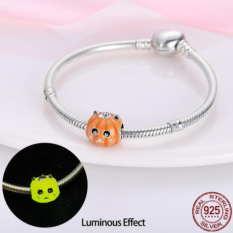 925 Sterling Silver Magic Color Chameleon Luminous Series Beads Suitable Fit Bracelet Charm Ms Jewelry Gift 