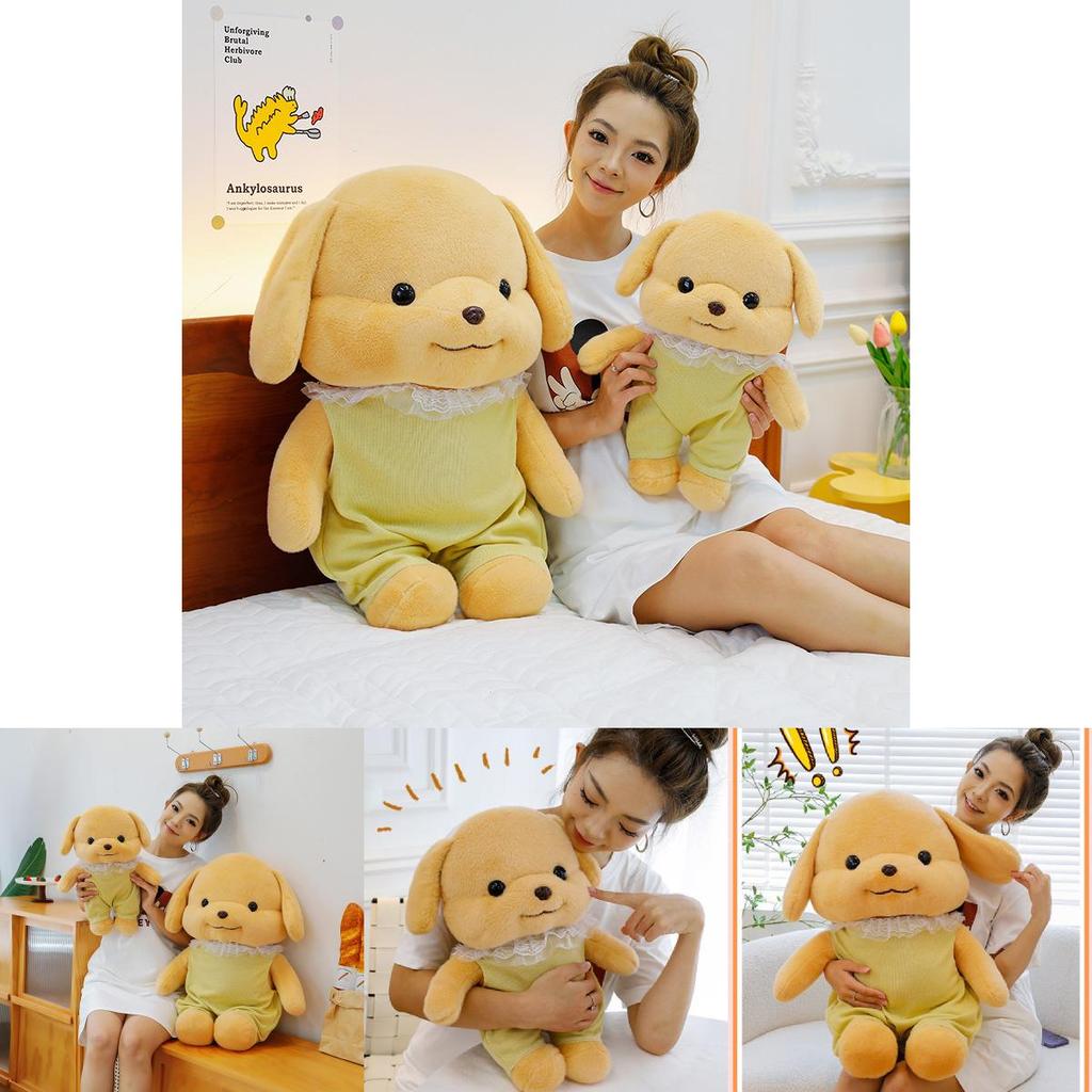 Adorable Senbei Dog Plush Toy Soft Cuddly Poodle Stuffed Animal Gift For Kids