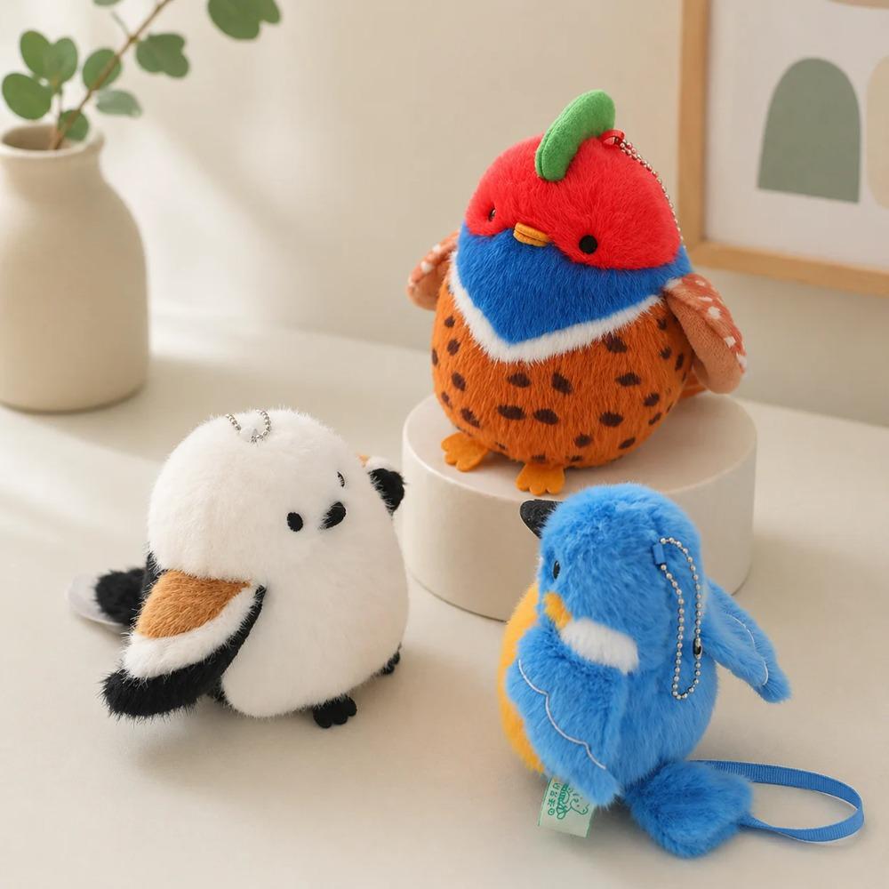 5 Stili Carini Mini Uccelli da Gabbia Peluche in Piedi Giocattoli Morbidi Adorabili Pappagallo Carino Piccione Giocattoli Divertenti Giocattolo/Ciondolo Per Bambini