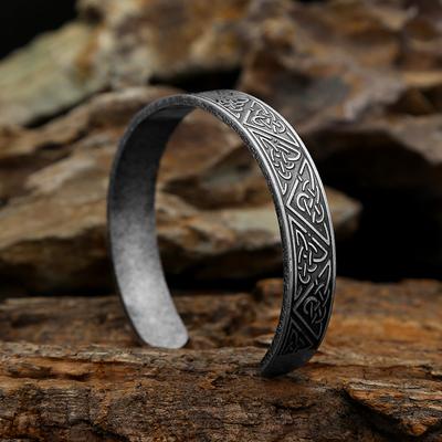 Pulsera Valknut Vintage Acero Inoxidable Nudo Celta Pulsera Nórdica Para Hombres Joyería Amuleto Regalo Dropshipping