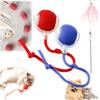 New Interactive Cat Toy,Ulvra Ball Toys for Cat (Red+Blue)