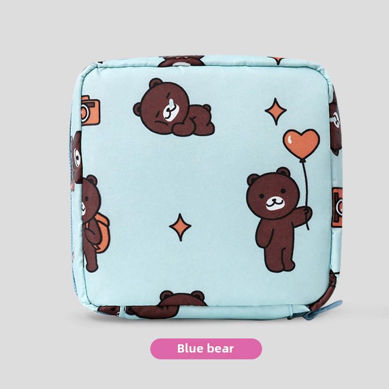 Large Capacity Cartoon Sanitary Napkin Storage Bag for Students