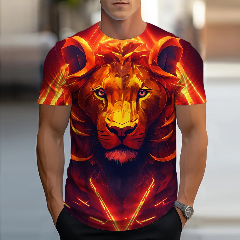 Sommer Männer Kinder 3D Gedruckt Leopard T-Shirt Mode Oansatz Tops Tees Männlichen Mode Kurzarm Kleidung Lässig Stilvolle Streetwear