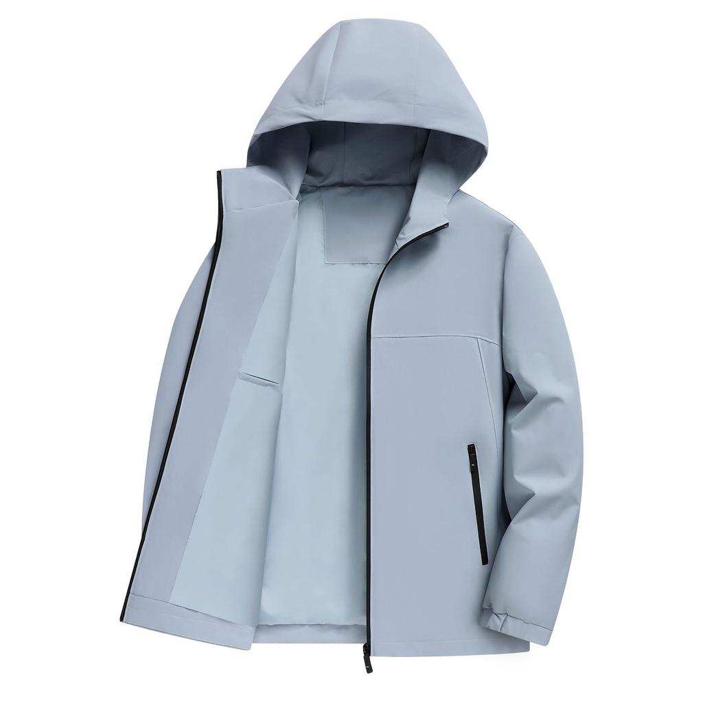 New Men's Jacket Spring and Autumn New Hooded Jacket Versatile Jacket Trendy and Fashionable