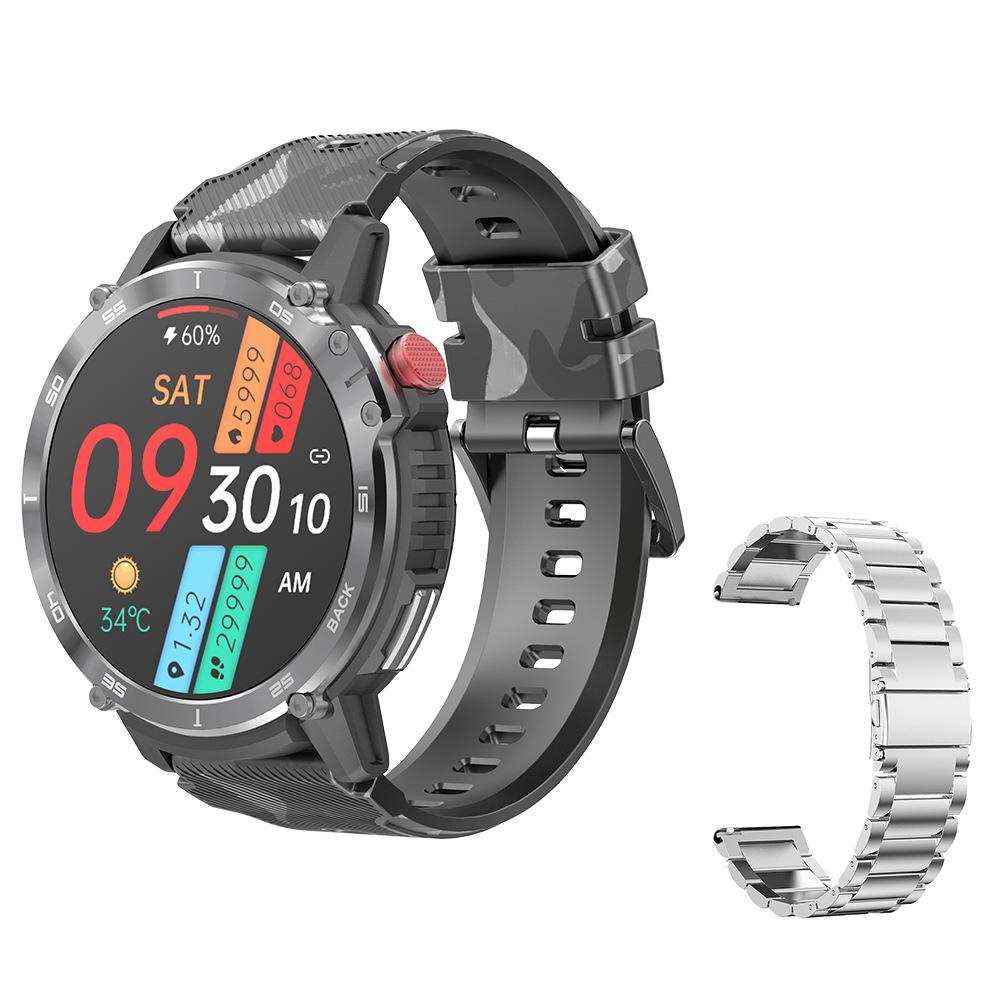 C22 Smart Watch: New 1.6" Display, Bluetooth Calling, Music Player, Outdoor Sports Tracking, Step Counter, 3ATM Waterproof.