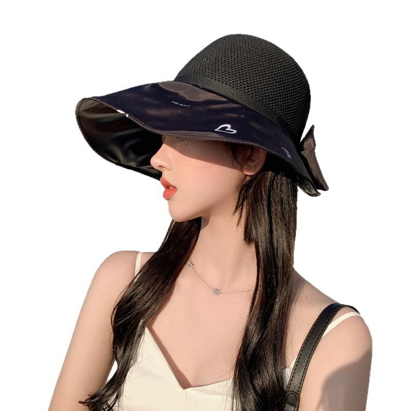 Vinyl hat women's love bow sun hat summer sun hat