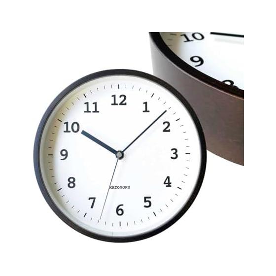 KATOMOKU plywood clock 13 brown km-84BRRC wall clock continuous second hand diameter 20.2cm (radio clock)