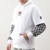 Vans Color Blocked Hooded Sweatshirt Black And White Checkerboard Men Hoodies VN0A7Q13WHT