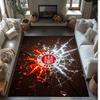 FC St. Pauli Football Print Crystal Velvet Rug, Comfortable Water Absorbent Non Slip Indoor Floor Carpet