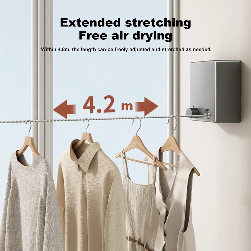 1PC Telescopic Stainless Steel Drying Rack, Saving Space, Household Drying Rack