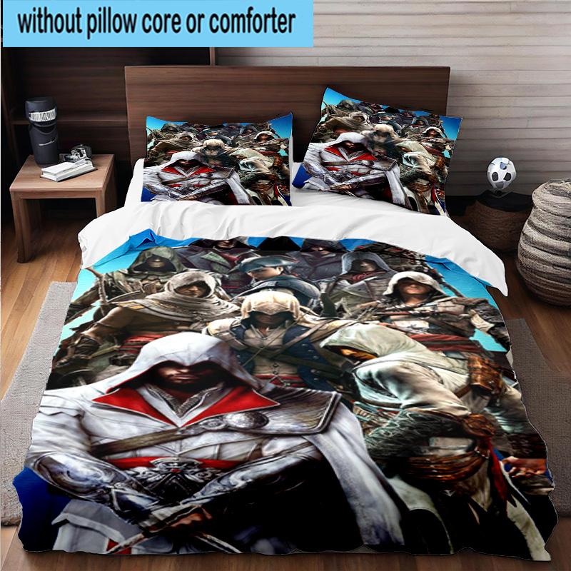 1PC Assass Warrior 3pcs Bedding,Including 1pc Duvet Cover And 2pcs Pillowcases Perfect for Christmas,Ideal for Bedroom, Dormitory