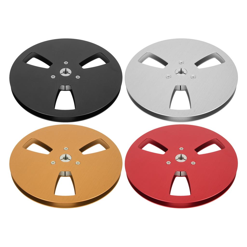 Metal Takeup Reel 1/4 7 Inch Empty Tape Reel 3 Holes Wind Resistance Holes Open Reel Sound Takeup Reel for Recording Nab