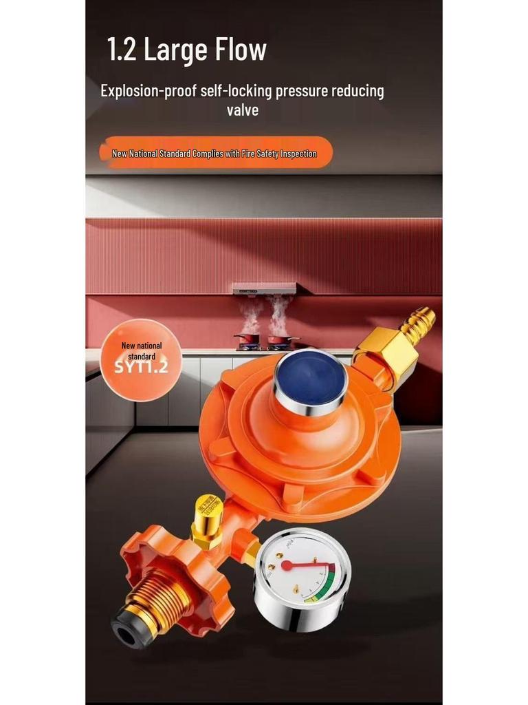 Univerzální nízkotlaký regulátor plynu se samosvorným ventilem pro domácí a komerční použití