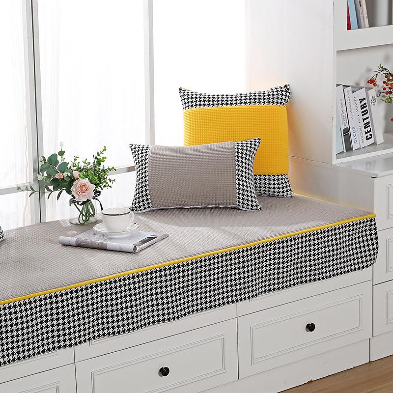 

Оконная подушка, коврик для подоконника, четыре сезона, универсальная нескользящая легкая роскошная подушка для спальни, балкона 80*160cm серый